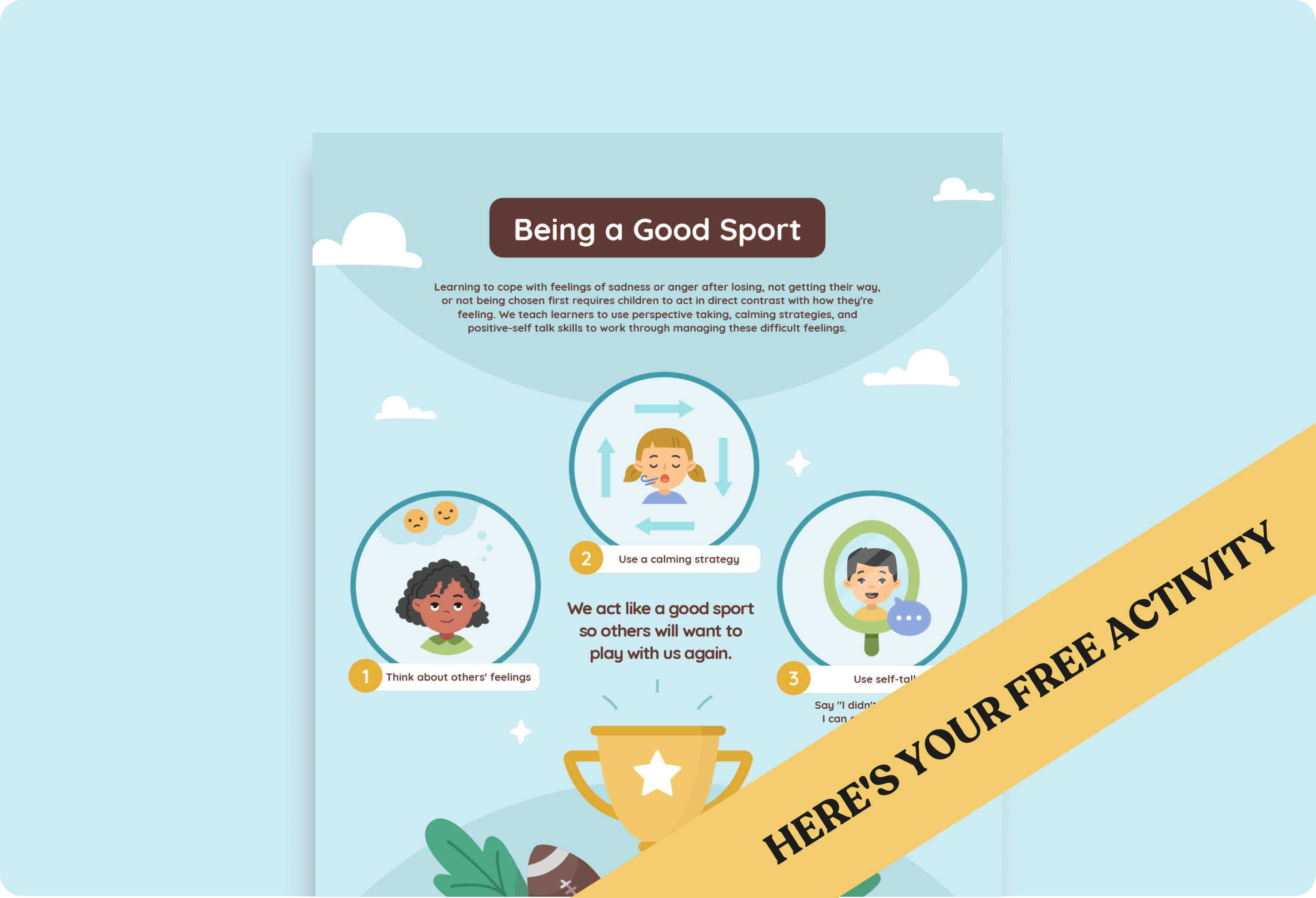 Elementary Free Poster & Lesson Plan: Good Sportsmanship Poster 