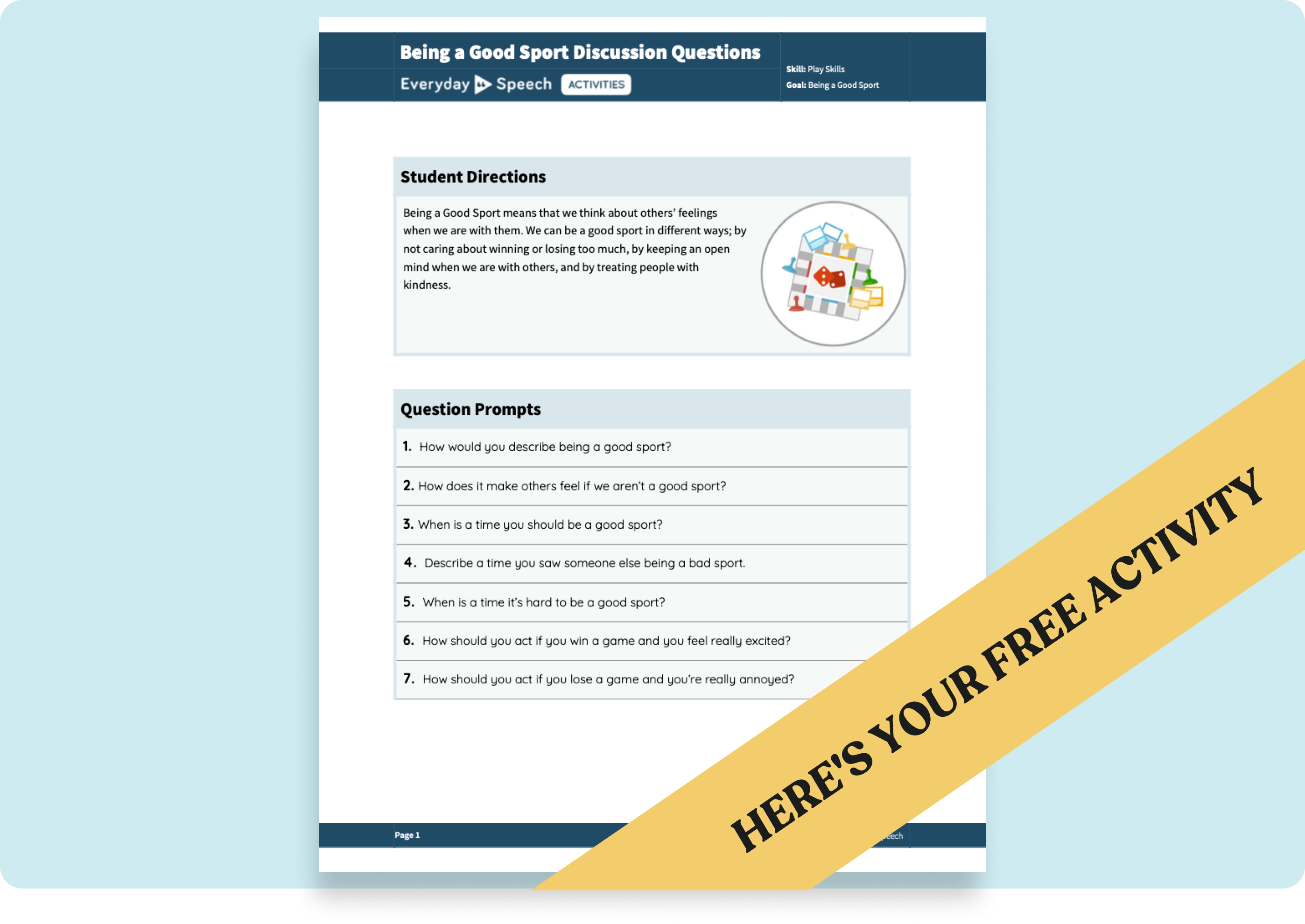 Middle School Free Discussion Guide: Being a Good Sport
