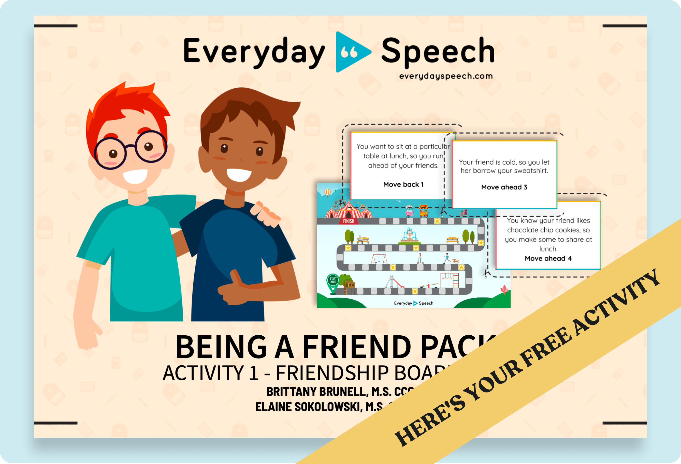 Elementary Free Activity & Lesson Plan: Friendship Board Game