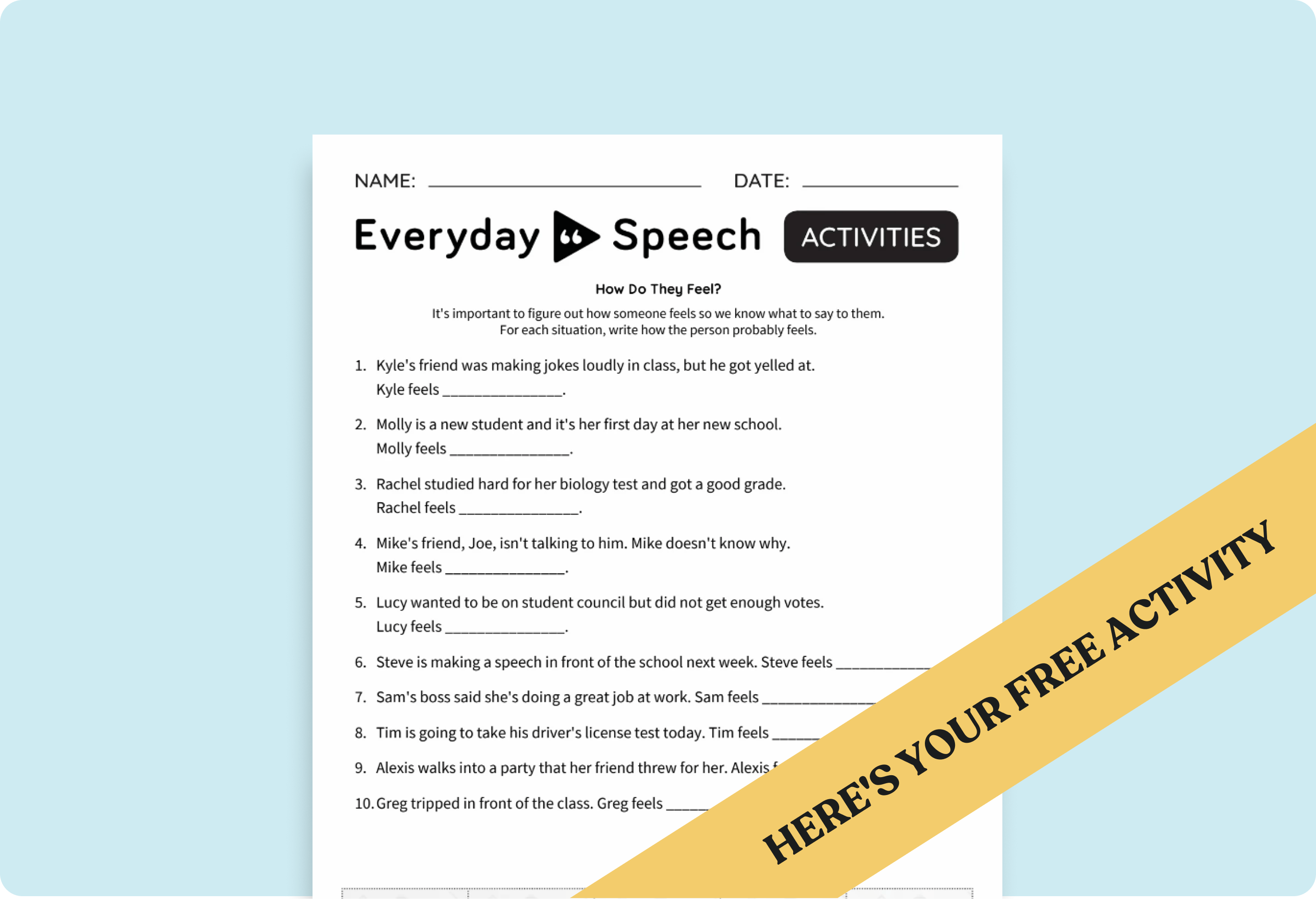 Elementary Perspective Taking Activity: How Do They Feel?