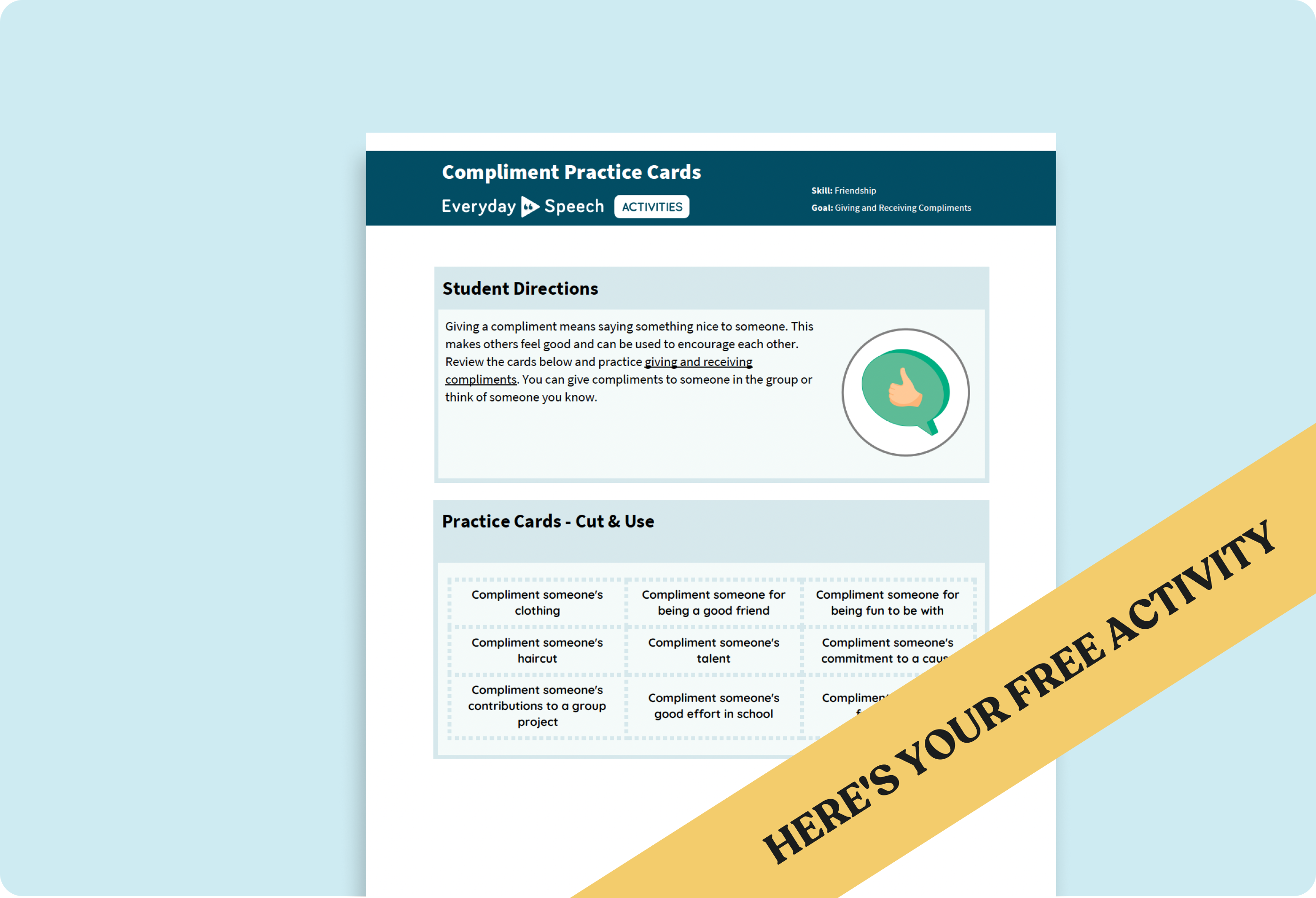 High School Free Lesson Plan: Giving Compliments
