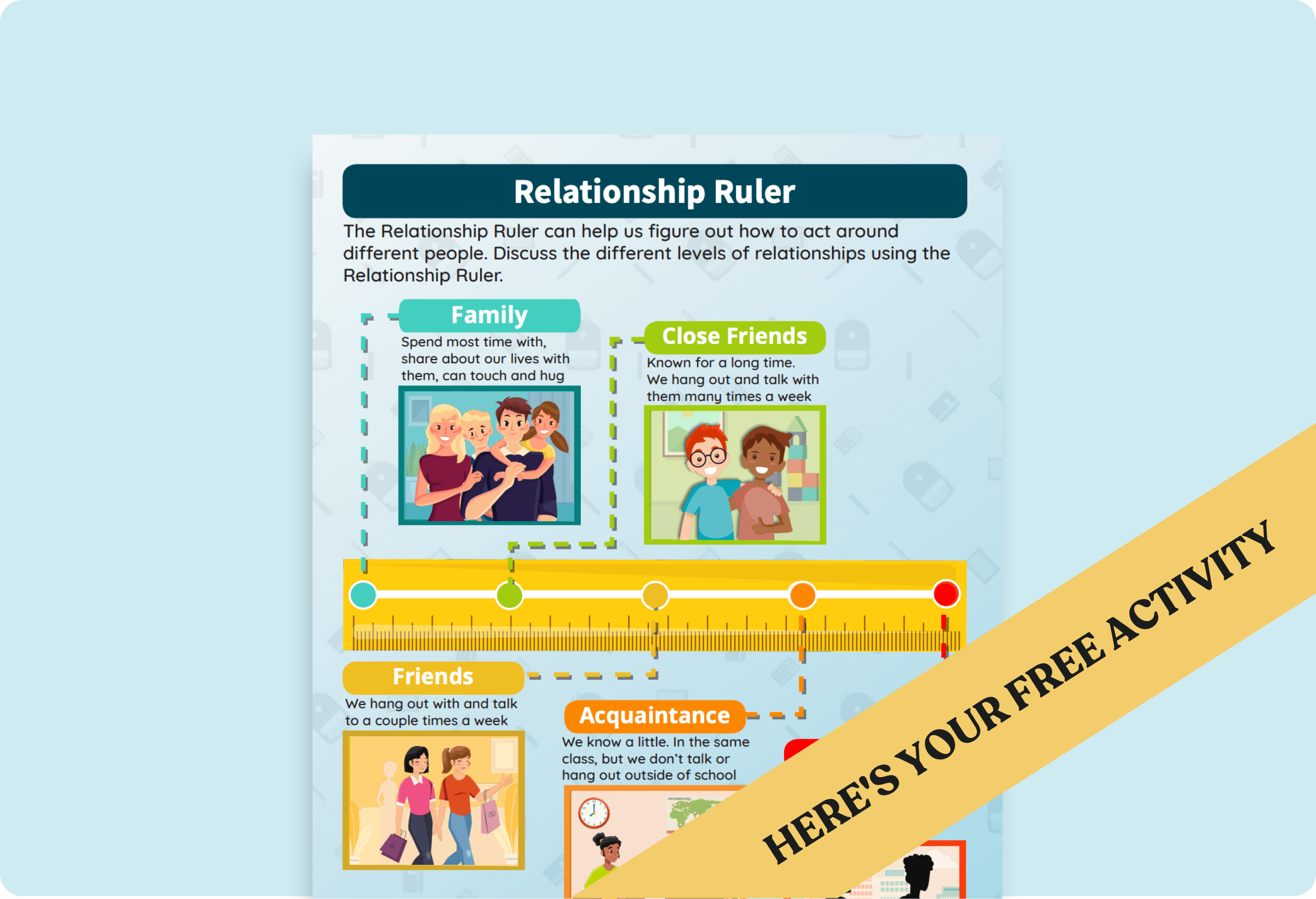 Middle School Free Poster & Lesson Plan: Relationship Ruler