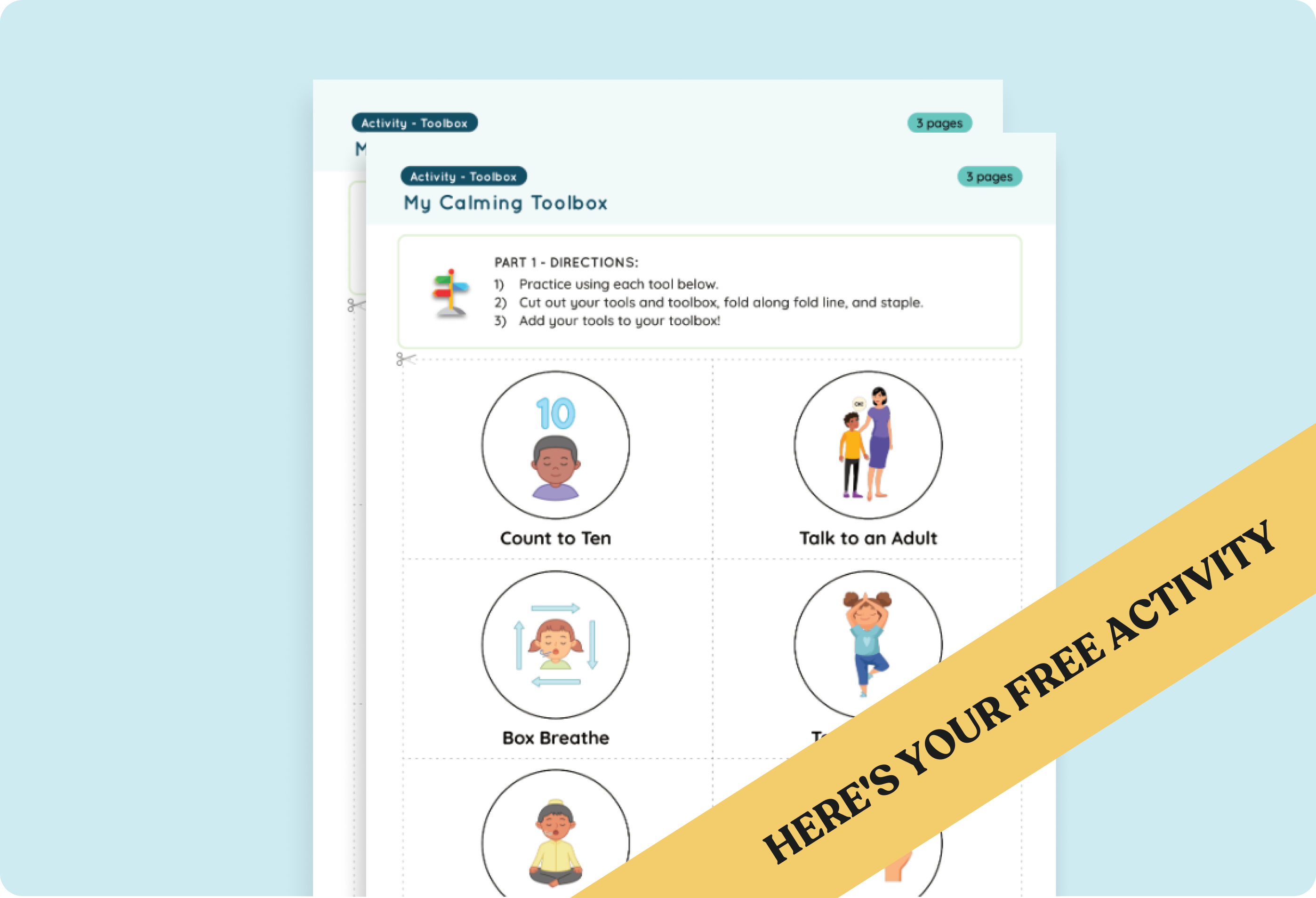 Pre-K & Kindergarten Staying Calm PDF Resource: My Calming Toolbox