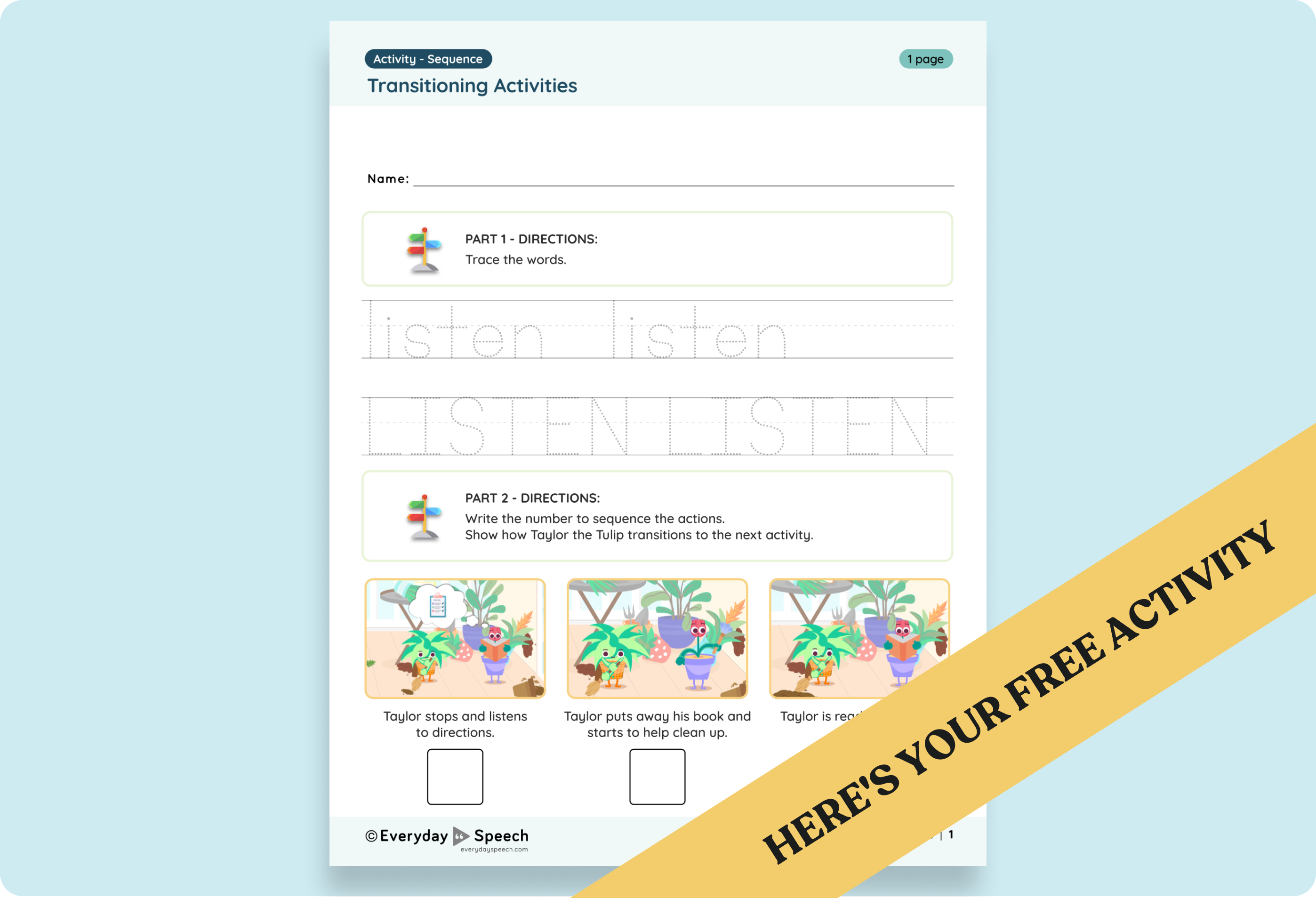 Pre-K & Kindergarten Classroom Routine Activity: Transitioning Activities for Preschoolers