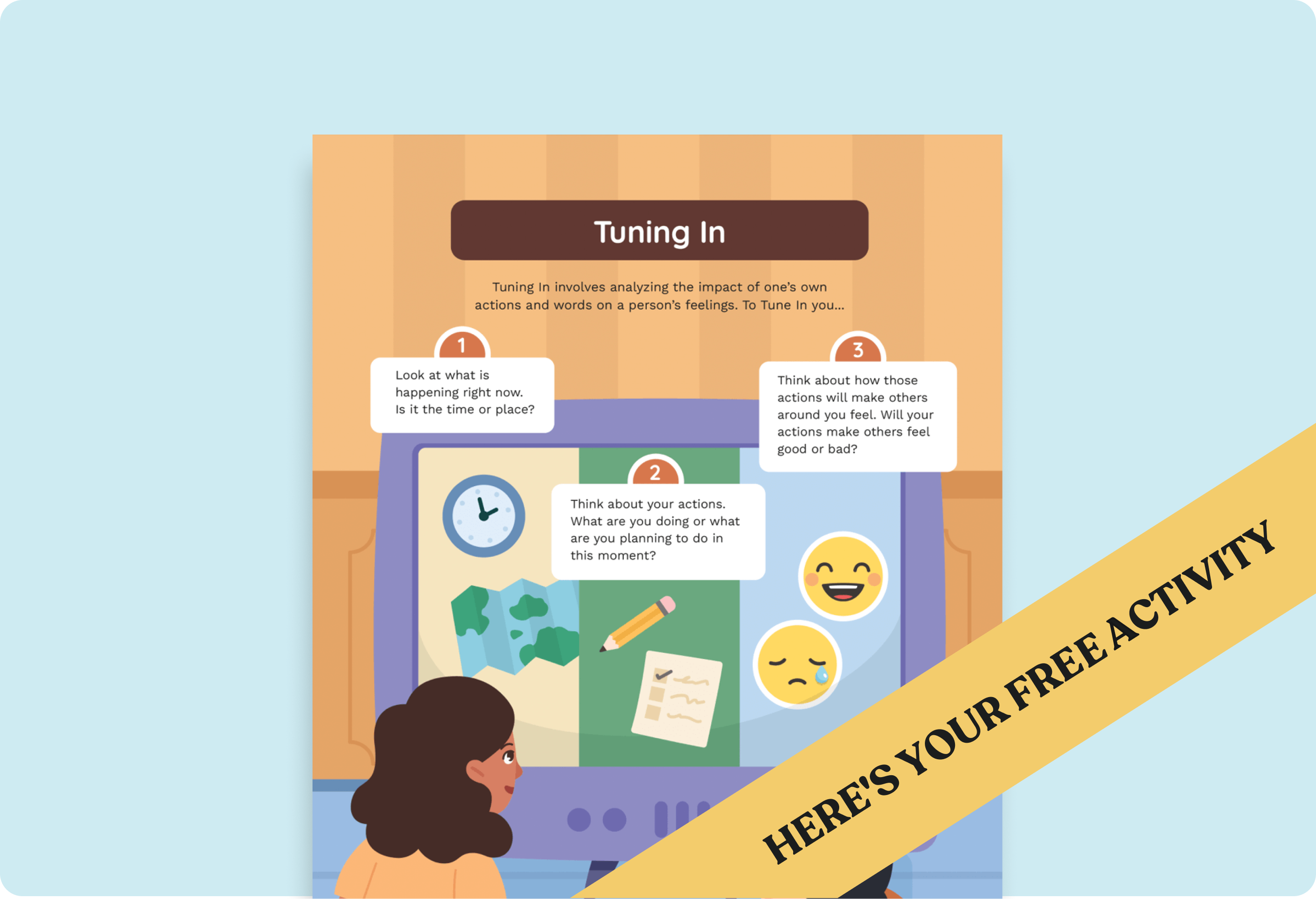 Elementary School Perspective Taking Goal Poster: Tuning In