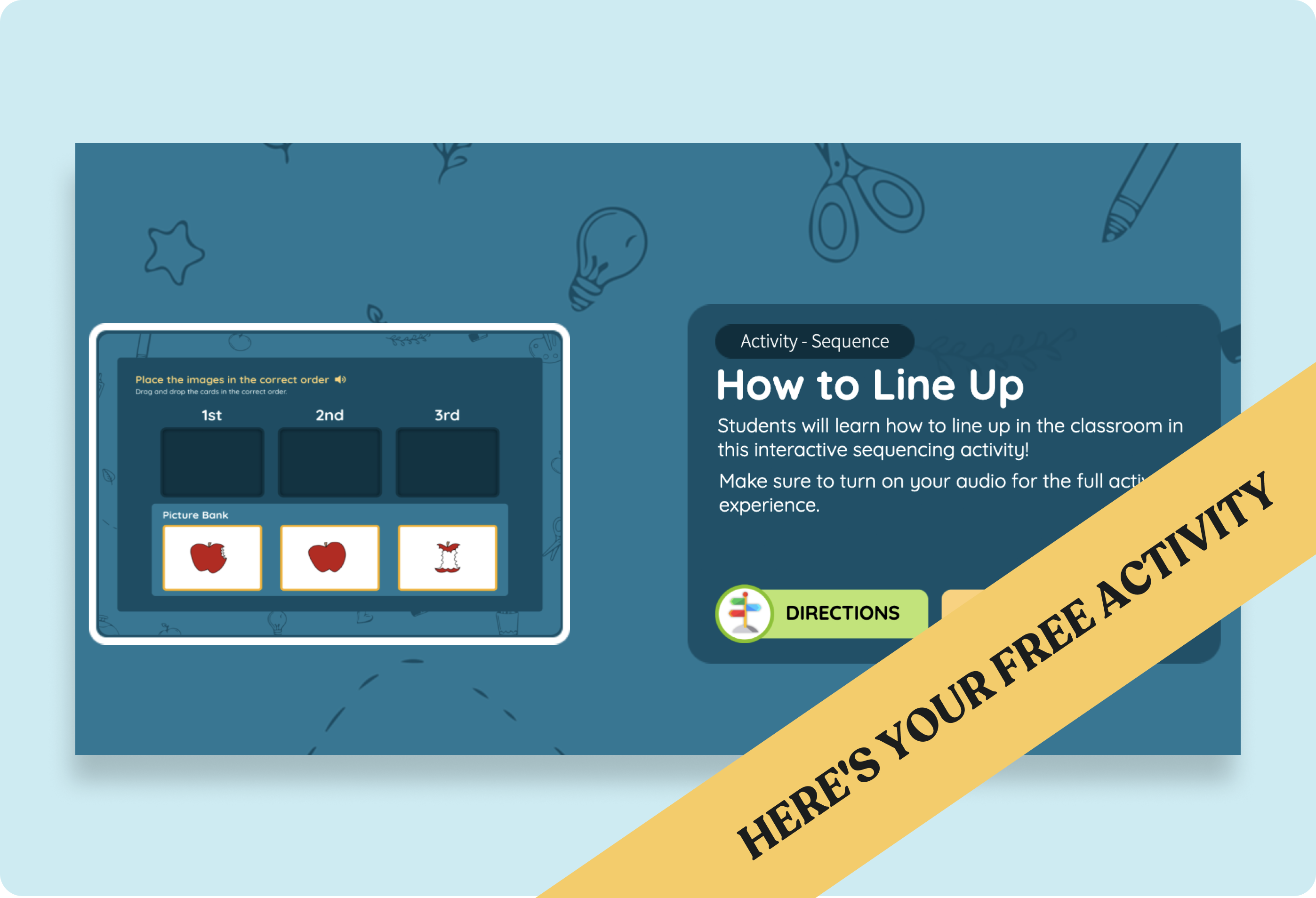 Pre-K & Kindergarten Classroom Routine Interactive Tool: How to Line Up