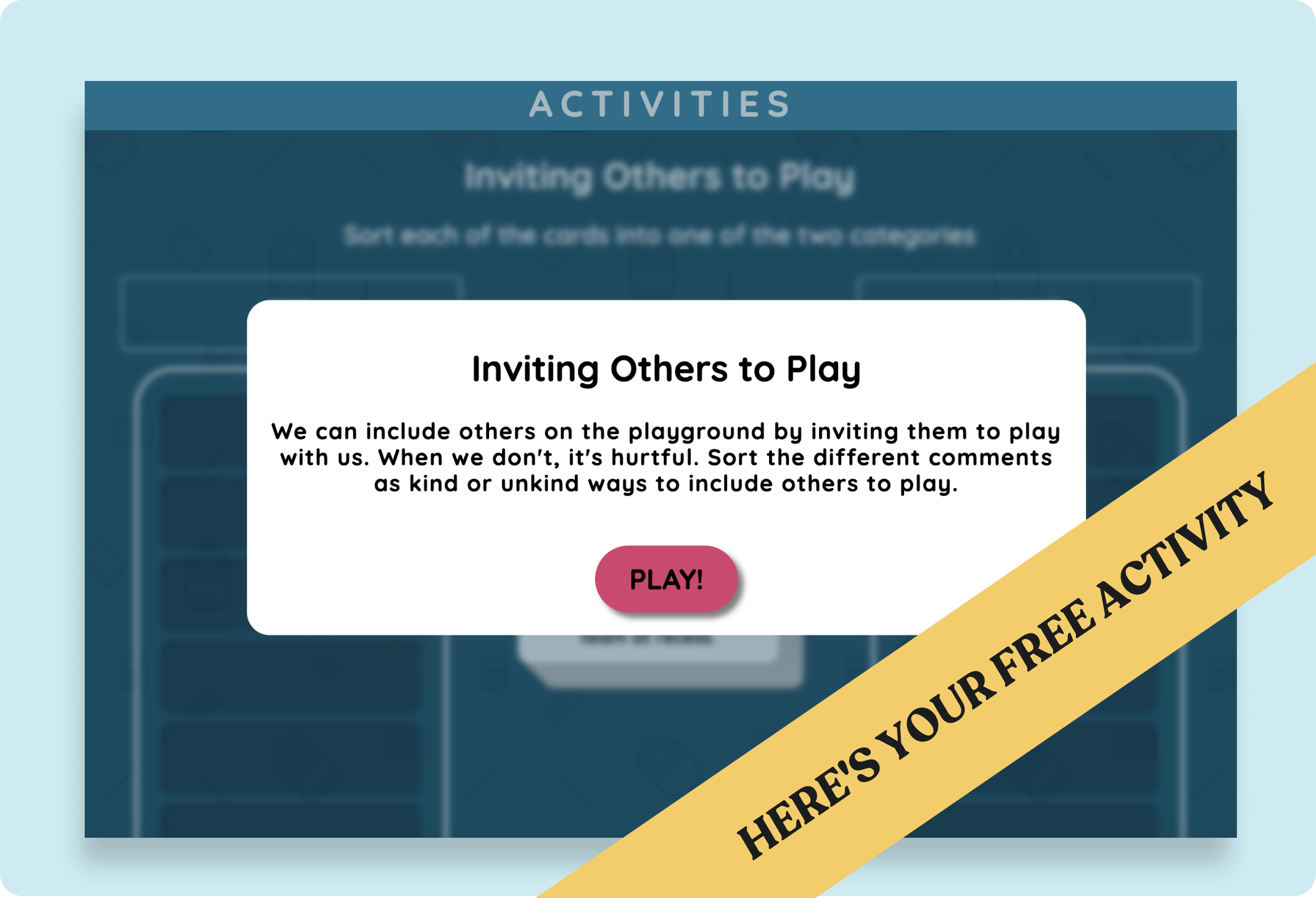 Elementary Free Interactive Activity & Lesson Plan: Inviting Others to Play