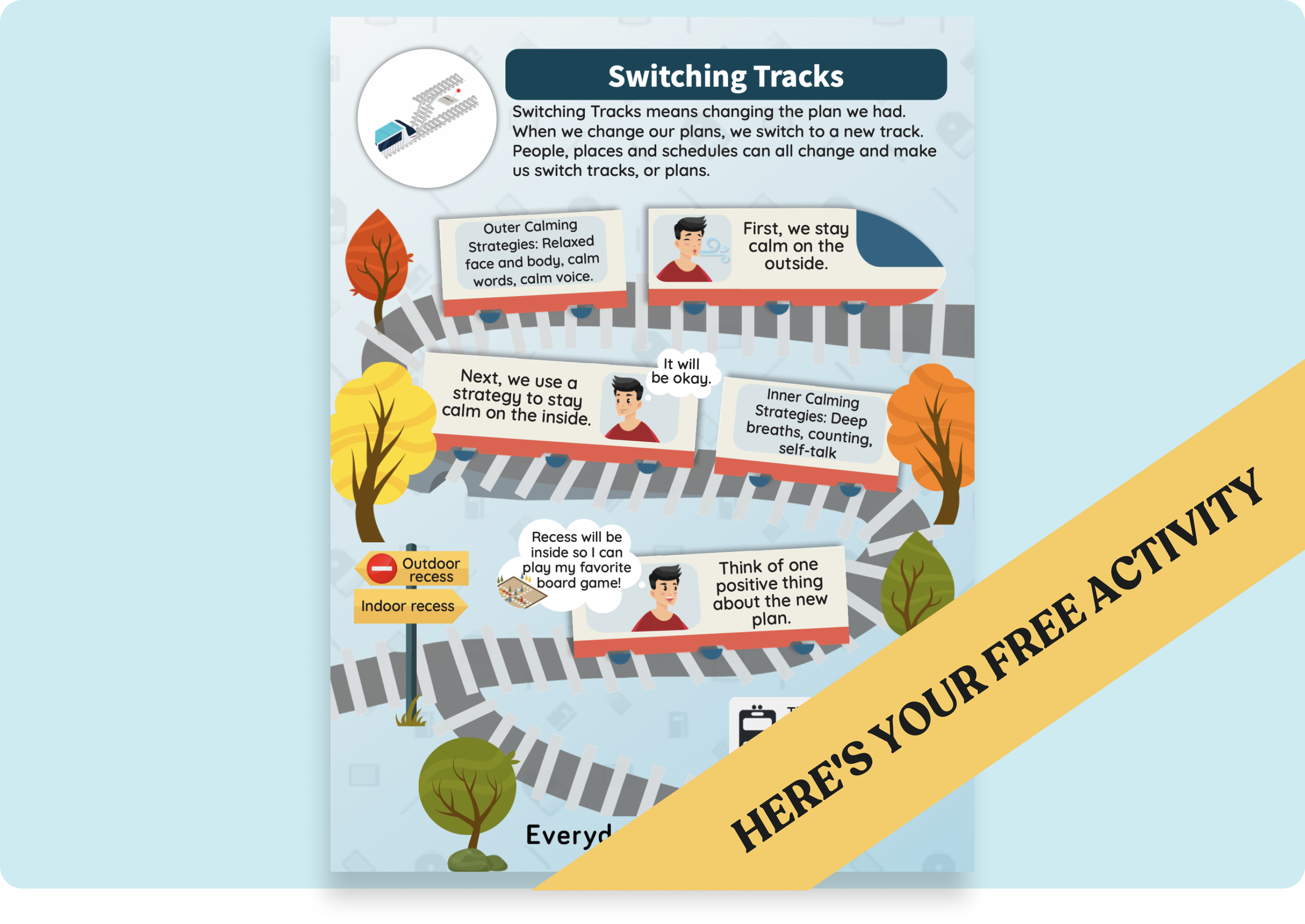 Pre-K & Kindergarten Switching Tracks Goal Poster: Switching Tracks