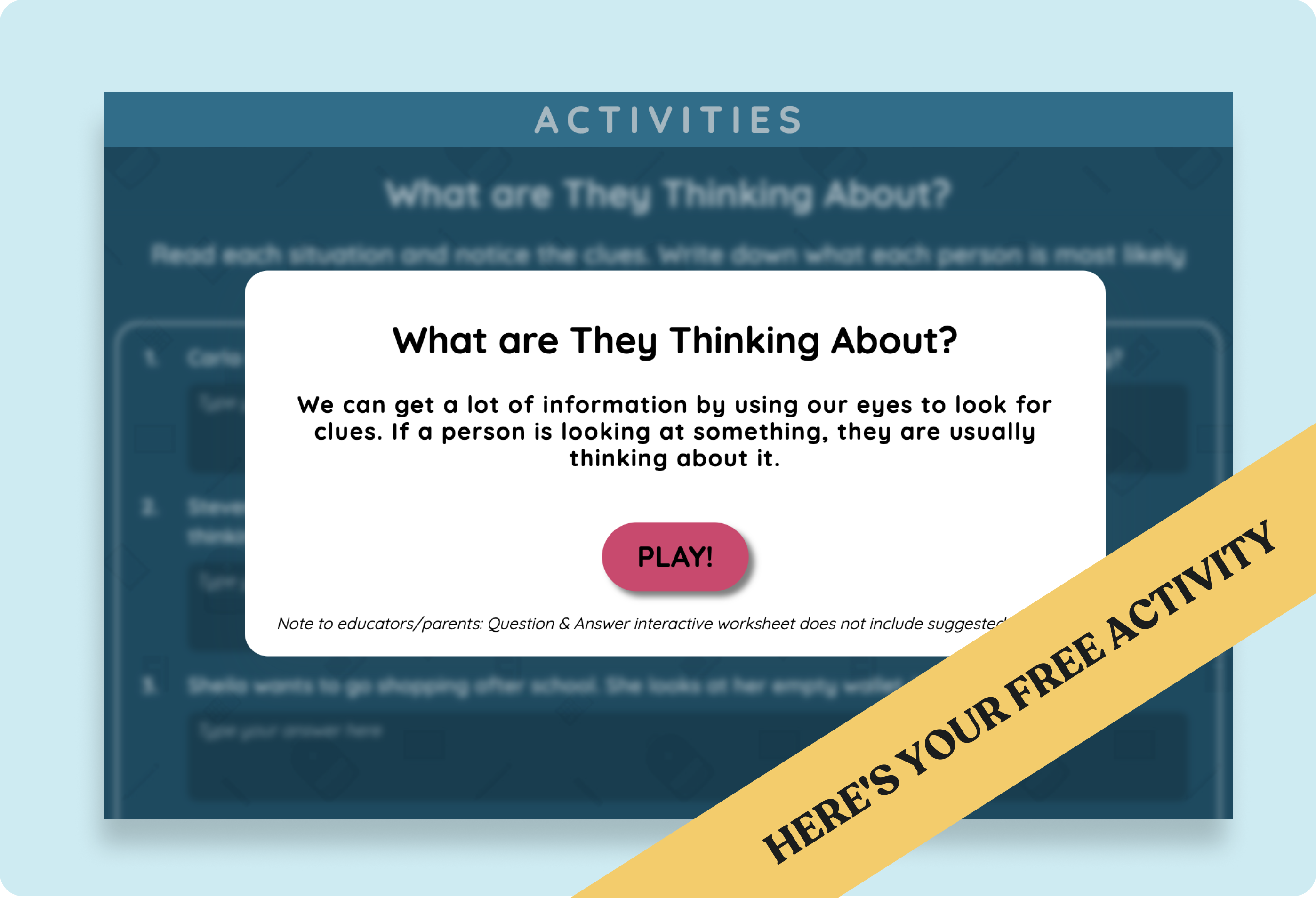 High School Perspective Taking Interactive Tool: What Are They Thinking About?